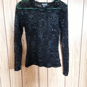 Tripp Fishnet Skull Shirt